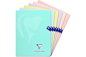Clairefontaine Mimesys 308741C Notatnik, Wielokolorowy/Pastelowy, 10 szt./17 x 22 cm
