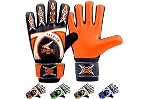 LUMAZU Football Goalkeeper Gloves for Kids Anti Slip Shock Absorption Padded Premium Soccer Goalie Gloves Wrist Protection for Girls Boys Goalkeeping