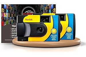 Lot d'appareils photo jetables – Comprend 2 appareils photo jetables Kodak Daylight Saver à usage unique avec 39 EXP et carte de conseils pour photographie Clikoze