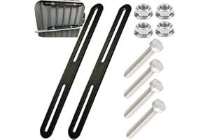 RHBHY 2 Set di Fissaggio per Cassetta Postale per Recinzione 215 x 24 mm Fissaggio per Recinzione per Fissare le Cassette Postali a Cancelli o Recinzioni (Nero, 215mm)