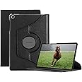 ORRINKART 360 Degree Rotating Case Cover for Samsung Galaxy Tab A7 Lite 8.7 inch 2021 [SM-T220 / SM-T225] Adjustable Stand PU Leather Flip Case -Sassy Black