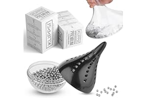 KLIPPSI® Stainless Steel Cleaning Beads with Strainer Container Reusable and Scratch Free for Bottles, Carafes, Glass Jars and Thermos