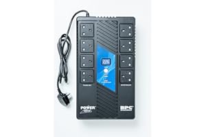 BPC Energy UPS Power Supply UK - 1000VA UPS with 8 Outlets - UK Plug BS1363A - Surge Protected | Reliable Computer Uninterruptible Power Supply Units for Home & Office
