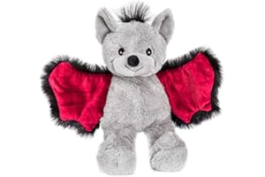 ‎HABIBI Habibi Premium Wärmekissen/Stofftier f. Kinder u. Erwachsene - 1847 Fledermaus Bat jun., herausnehmbare Hirsefüllung - Wärmekuscheltier zum Erwärmen in der Mikrowelle/Backofen, ideal auch für Babys