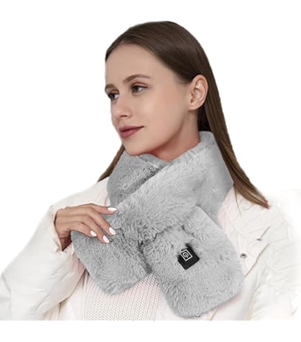 Foulard Chauffante Pour Hommes Et Femmes 3 Réglages De Température Foulard Chauffante USB Intelligente Coussin Chauffant Sans Fil Lavable