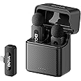 BOYA BY-V3 iPhone Microphone, Wireless Lavalier Microphone for iPhone, 100m Range, 2.4GHz Plug Play Mnini Clip-on Mic for iPhone 14/14 Pro/13/13 Pro/12 iPad IOS Devices, Vlog, YouTube, TikTok