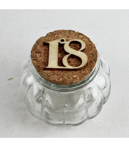 DLM-29168 (Kit 60 Pieces) Glass Jar for 18 Eighteenth White