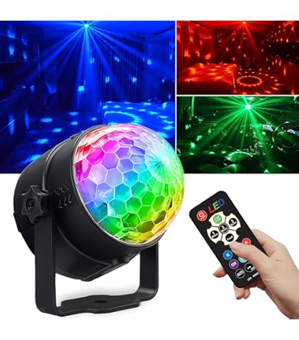 Boule Disco Rotative 360°, Lampe De Fête Contrôlée Par La