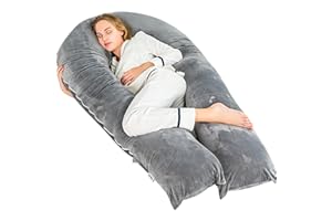 Strex Schwangerschaftskissen XXL - 280cm - Abnehmbarer Bezug - Seitenschläferkissen/Body Pillow/Körperkissen/Stillkissen