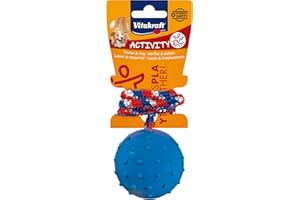 Vitakraft - Jouet Balle Caoutchouc avec Corde pour Chien