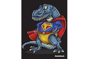 Sketchbook: Dinosaur Trex Sketchbook For Kids Boys Teenagers, Tweens, Older & Girls, Zendoodle 8.5" x 11" Ages 2-4, 4-8, 9-12