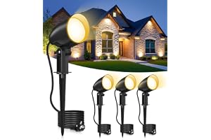CLV LED trädgårdsbelysning, 20W set om 4st trädgårdsstrålkastare med markspett, IP65 vattentät, 16 färger, utomhusbelysning f