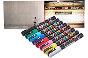 SPRAYDEALER Posca rotuladores- Rotuladores Posca + Cuaderno para dibujar – Set Rotuladores de pintura artística – set colores posca – Rotuladeres acrílicos