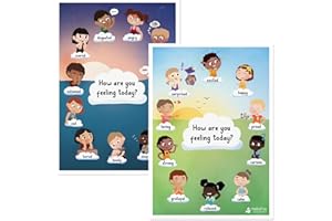 metaFox Plakaty z emocjami dla dzieci | plakaty z emocjami do domu, sali lekcyjnej lub terapii | zestaw dwóch plakatów A3 do zajęć społecznych i emocjonalnych