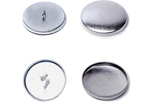GETMORE PARTS Botones para forrar con Tela, Piel Fino, para Coser, Parte Inferior de aciero, a Partir de 100 Piezas (24"' / 15 mm)