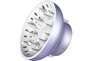 GIHALI universal cheveux diffuseur de portefeuille solide » adapté aux sèche-cheveux de 4.4-6.6 cm pour cheveux bouclés ou ondulés (Lavande)