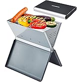 Steinborg Klappgrill | Laptopgrill | Campinggrill | Blitzschneller Aufbau | Hitzebeständiger Rahmen | Große Lüftungsschlitze 