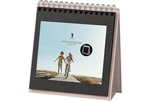 Rössler Papier 13293200958 - Portafotos de escritorio, con encuadernación wire-o, polvo, 13 hojas, 190 x 190 mm, 1 unidad