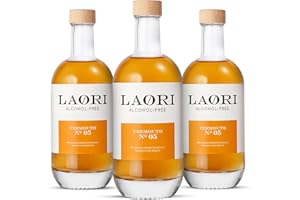 Laori No 05 Vermouth 3x500ml | Alkoholfreier Weinaperitif mit Wermut & Enzian Kräutern | Perfekt für Cocktails & Longdrinks | 100% Weinbasis, ohne künstliche Aromen & Farbstoffe| Vegan & Zuckerfrei