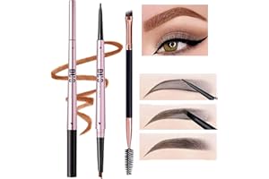 Mihqy Crayon Sourcil, Teinture sourcil, Sourcils Maquillage, Crayon Sourcil Waterproof, Coloration Sourcil, Crayon à Sourcils à Double Extrémité（Brun Orangé)