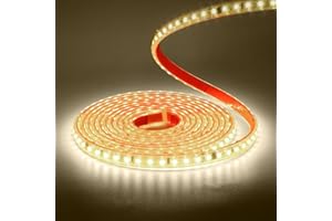 Wisada Striscia LED 220V SMD 2835, 120 LED/m, IP65 impermeabile, Striscia LED flessibile per lucernario Soggiorno Decorazione cucina (Bianco Naturale (4000-4500K), 5M)