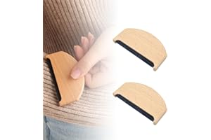 YUEJIESELECTED 2-Stück Wollkamm aus Buchen-Holz,Kamm aus Kaschmir,Pullover-Kamm,Wunderbürste Wollwalk,Fusselkamm für Wollpullover,Wollkämme Pilling und Knötchen zu Entfernen,Reinigungswerkzeug für Kleidungspflege
