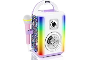 BAKAM Karaoke Machine for Kids Age 4-7 with 2 Microphones, Play Microphone for Kids Ages 3-5, Toddler Microphones Toy for Singing Great Boys Girls Birthday Gift