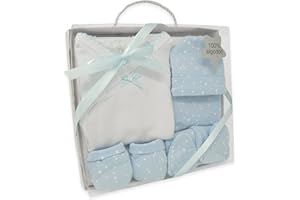 DUFFI BABY | Set Primera Puesta Bebé Recién Nacido 5 Piezas - ¡Set Ropa Bebé Regalo Original y Confortable en Algodón 100%!