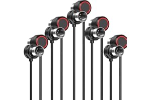 Ancable Angled Ultra-Thin MIDI Cable 5Pcs, Low-profile 5pin DIN Mirrored 45° Angled Ultra-Thin Plugs for Compact Spaces Ideal for MIDI Interface, Pedalboard, Keyboard (60cm)