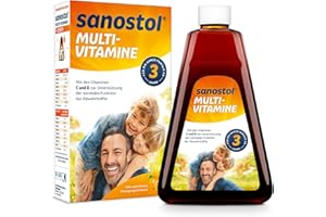 ‎SANOSTOL Sanostol Multi-Vitamine: Für Kinder ab 3 Jahren und Erwachsene, unterstützt ein gesundes Immunsystem mit den Vitaminen A und D, 230ml