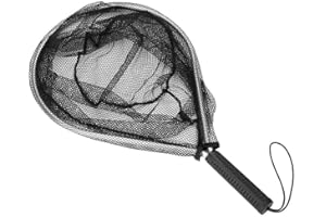 Red de aterrizaje Dioche, aleación de aluminio, negro, 54x31 cm, 26,9 cm de profundidad, ligera, mango antideslizante, ideal para amantes de la pesca