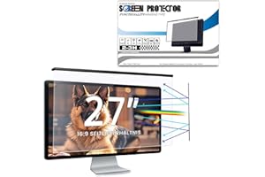 EliWhale Abnehmbarer Hängender Blaulichtfilter für Bildschirm, 27 Zoll 16:9 Monitor, HD Blendschutz & Anti-Glare, UV-Schutz, Blaues Licht Blockierung Bildschirmschutz, Breite x Höhe ist 613 x 369 mm