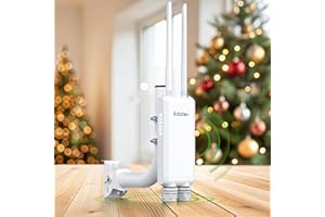 Point d'accès WiFi extérieur Longue portée, Adalov 1200Mbps bi-Bande, étanche IP66, PoE+ Gigabit, répéteur WiFi pour Garage, Jardin, Camping-Car, Ferme, 2.4GHz + 5.8GHz