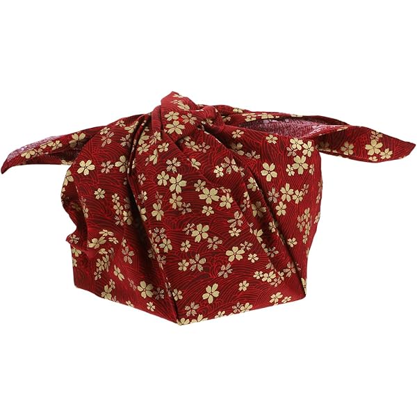 Noren Furoshiki Inpakdoek Tas en Handvat Set (Retro Bloem