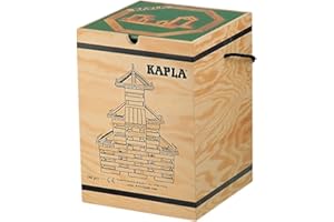 Jeu de construction Kapla Malette 280 planchettes naturel+ 1 livre d'art vert 4 ans +