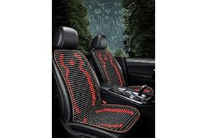 RTY-BY Auto Comfort Sitzauflage aus Holzperlen, Einzelsitzbezüge Sitzaufleger Holzkugeln, Massage Autositzauflage Holz, Universal Sitzmatte für Auto LKW Rollstuhl & Stuhl (D)