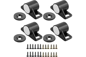 Mooche 4 Pièces aimant porte placard, 3.6 CM aimant de porte Magnétique Fermeture de Porte Peatique, Loquet de Porte Magnétique Aimant Meuble Fermeture pour Tiroir, Meuble, Armoire, Cabinet, Noir