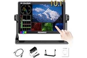 FEELWORLD LUT11 10-Zoll-hdmi-Monitor Touchscreen DSLR Kamera Feldmonitor Ultra Helligkeit 2000nit, 4K HDMI, 1920X1200 IPS Panel Kompatibel mit DJI (HDMI)