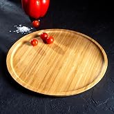 Deconox Bambu L&uuml;x Yuvarlak Servis 25 * 25cm, Sunumluk &amp; &Ccedil;erezlik Sunum Tabağı