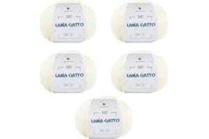 KALAPANTA Ovillos para tejer, 100% Pura Lana Merino Virgen Extrafina de Lana Gatto. Línea infantil Baby Soft, lana natural para bebé con Aloe Vera, 250 g. 850 mt, (Blanco Natural - 978, 5)