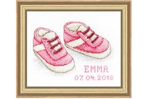 Luca-S® - Kit de punto de cruz – Zapatos de bebé niña
