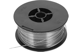 ULTECHNOVO Alambre de Soldadura de Acero Inoxidable Mig Carrete de Alambre de Soldadura Carrete Carrete sin Gas 0. 8 Mm 1 Kg (Plateado)