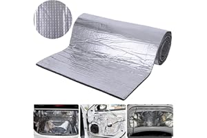 ANTTYSCAR Dämmmatte Auto Schallschutzmatte Isolierung - Dämmmatte Schaumstoff Selbstklebend Matte Schallschutz Selbstklebende Mattenrolle,Feuerfest, Feuchtigkeitsfest, Wasserdicht,200x50x1cm,1 stück silber