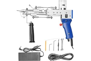Kotsy Pistolet à Touffeter Ajustable 7-21mm Tufting Gun Cut Pile 5-40 Étapes/s Tapis électrique Tufting Pistolet Machine De Flocage De Tapis