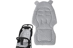 ZHUMCCY Thick Baby Stroller Seat Cushion, Anti-Slip Baby Stroller Cotton Pad Double Sided Baby Stroller Mat Soft Comfortable Breathable Stroller Mat for Pushchair Car Seat
