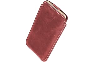 MOELECTRONIX ECHT Leder Hülle passend für Samsung Galaxy A55 A35 A15 A05 A54 A34 A14 A53 A73 A33 A23 A13 A04s A52 A32 A22 S23+ S22+ S20 FE S21 S22 S23 S24 Ultra 5G Schutz Tasche Slim Lederhülle Lasche XL ROT