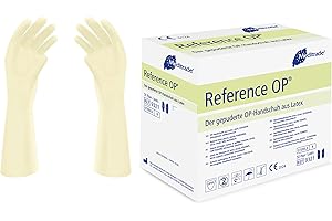 Meditrade Reference™ OP Surgical Gloves – Pure Latex, Powdered, Sterile – Suitable for All Surgical Areas - Natural – Size 6.5 – 50 Pairs