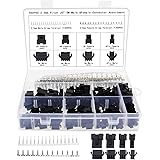 HSEAMALL 560 PCS 2.5mm Pitch 2 3 4 5 Pin JST Connectors,Male and Female Pin Header Plug Housing Pin Connectors