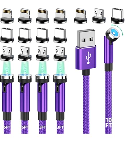 X-Cable - Câble Multi Chargeur Magnétique, 3 En 1 Charge Rapide Et