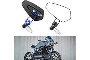 LOKLISUM Rétroviseur de Guidon de Moto 7/8" 22mm Rétroviseurs Latéraux Moto CNC Rétroviseurs Moto Universels Compatibles avec Grom Z900 Z125 pro Street Bike ATV MT-03 MT-07 MT-09 CBR600.